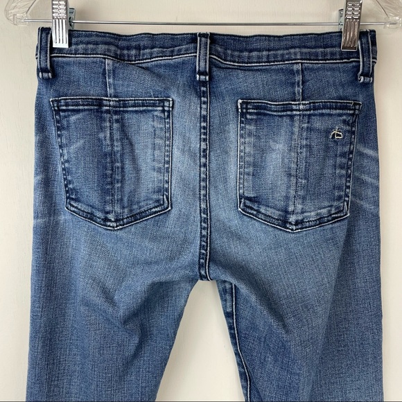 Rag & bone Jodhpur Skinny Jeans Sz 28 Lamb Leather Insert - Picture 7 of 11
